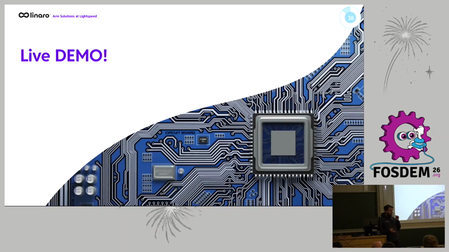 demo during talk in fosdem, switch back to desktop and runs games