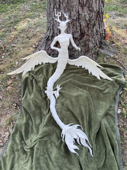 noodle boi

"I knew I had to have him as soon as I saw him. He’s the absolute gem of my collection. If the house was on fire and I could only save one, he’s it."

"He’s HUGE!!! He’s as long as I am tall. I feel like I’m cuddling a toddler when I pick him up. (I realize these are typically seen as negative points, but I really love the big dolls.)"

"A joint on his left wing broke in transit. I can reattach it, but it’s still a downer."