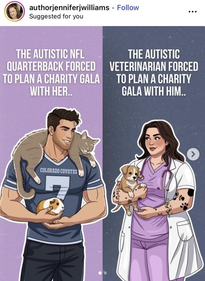 @authorjernniferjwilliams

THE AUTISTIC NFL QUARTERBACK FORCED TO PLAN A CHARITY GALA WITH HER...

THE AUTISTIC VETERINARIAN FORCED TO PLAN A CHARITY GALA WITH HIM...
