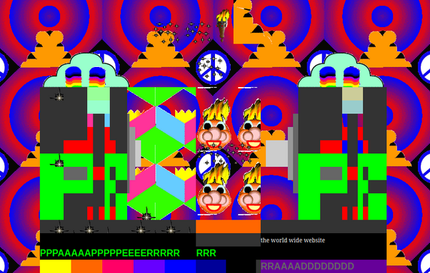 flashing loud messy colorful so on so forth paperrad