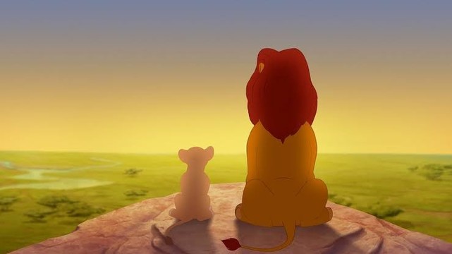 Mufasa and Simba surveying all the chucklefucks