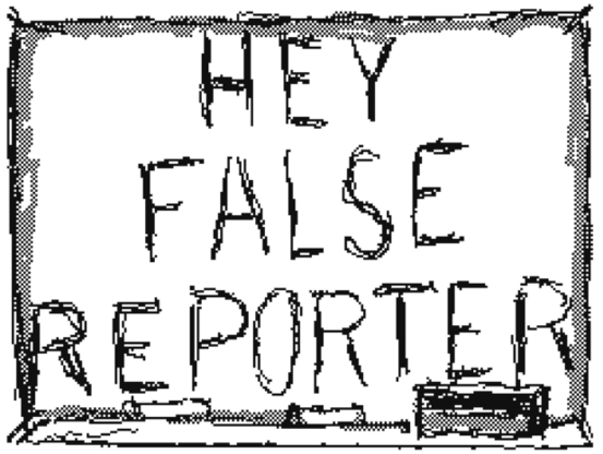 hey false reporter diss track