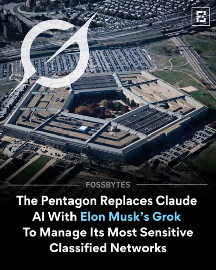 News article image saying the Pentagon is going to replace Claude with Grok