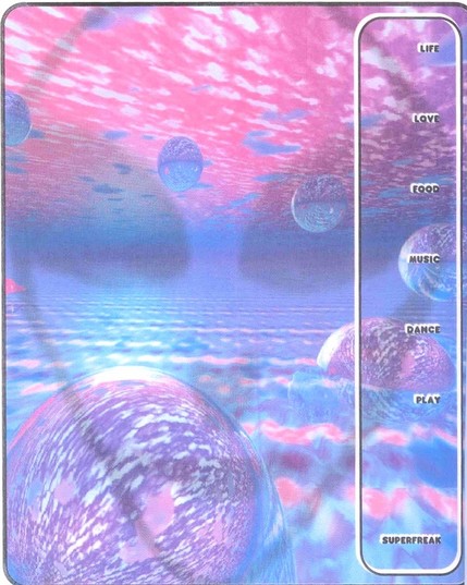 vaporwave cgi alien land life love food music dance play superfreak