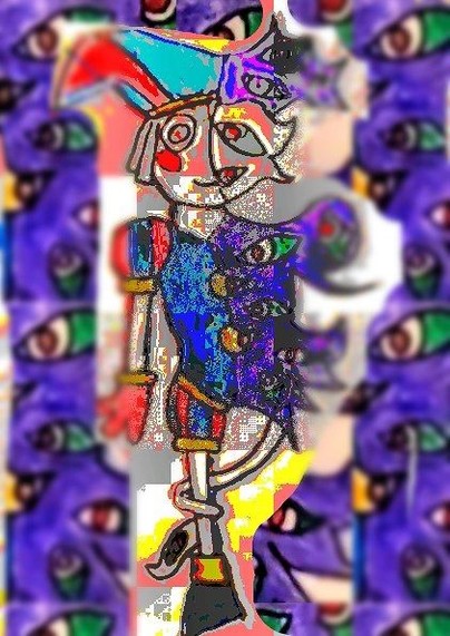 pomni but her left half is an abstraction, Oversaturated 