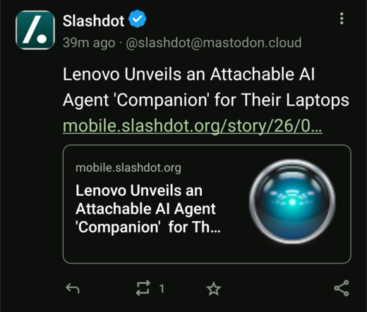 Slashdot doesn't allow me to quote post so fuck them, I screenshotted their post. Just see the link. The point isn't the text in this image.