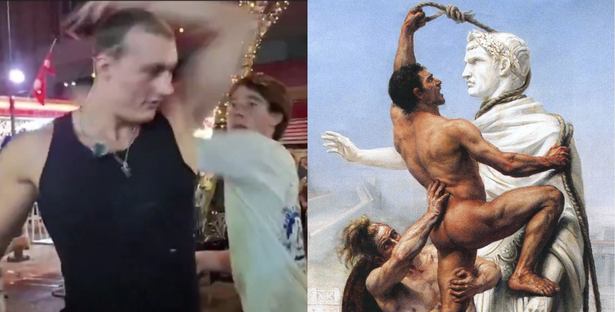 androgenic getting his wig torn off compared to visigoth sacking rome