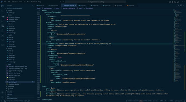 A ton of YAML that comprises the OpenAPI file.  Still have a ton of work left to do.