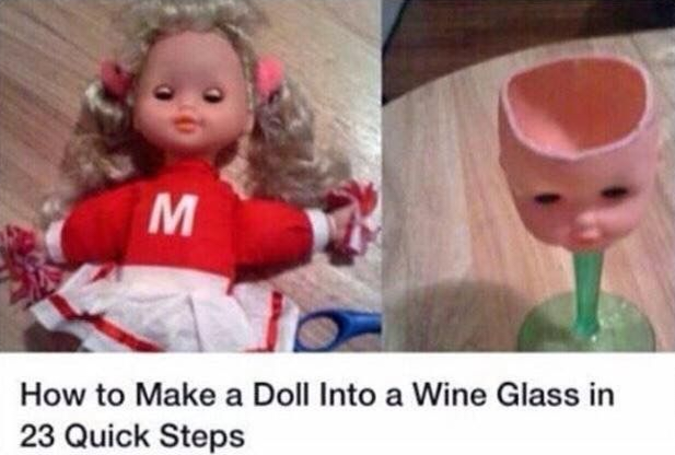 How to Make a Doll Into a Wine Glass in 23 Quick Steps