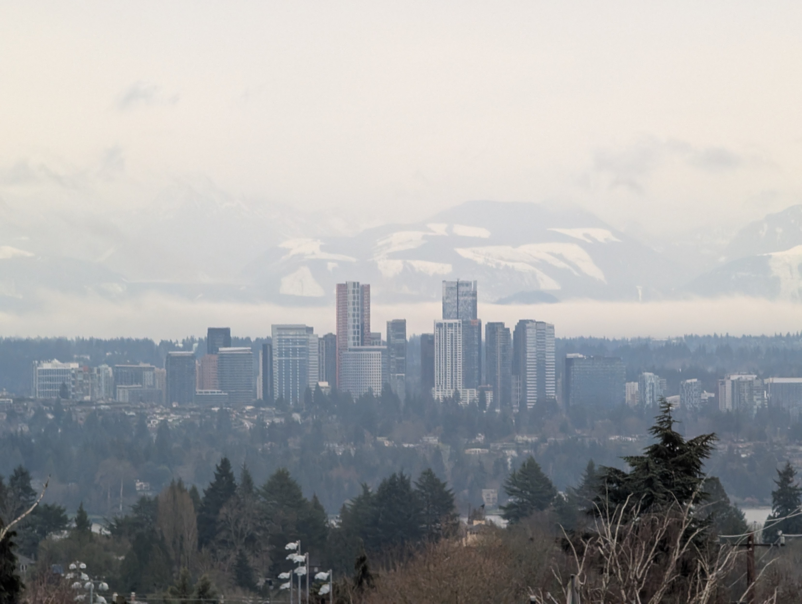 Bellevue and some mountains from Capital Hill.