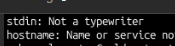 A Linux boot screen, it reads "stdin: Not a typewriter"