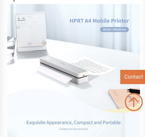 Picture of portable inkjet printer