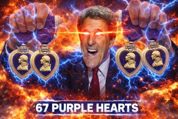 67 purple hearts john kerry