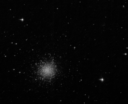 M13 stack of about 10 images from the MicroObservatory. A nice image of one of the more popular globular clusters.