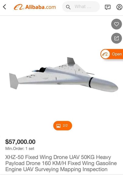 $57,000 Alibaba Shahed drone listing