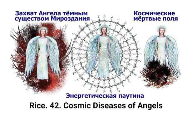 COSMIC DISEASES OF ANGELS

The Angel's capture by a dark being of the Universe

Cosmic Dead Fields

Energy Web