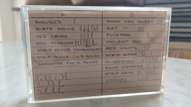 ZX Spectrum "compilation" cassette with adult games