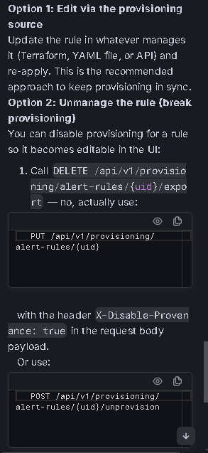 AI response where it changes its mind after first telling user to call DELETE /api/endpoint, then goes --- no, actually use PUT /some/other/endpoint