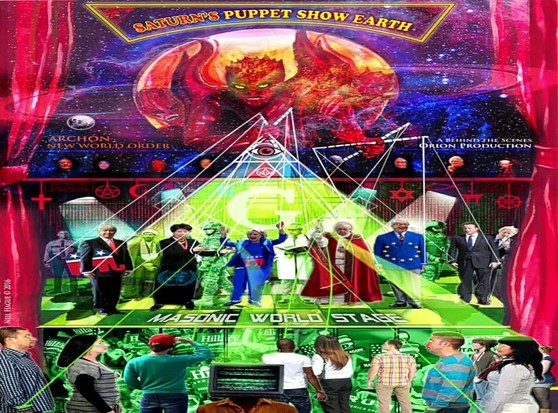 Saturn's puppet show earth trump Hillary the eu etc masonic world stage