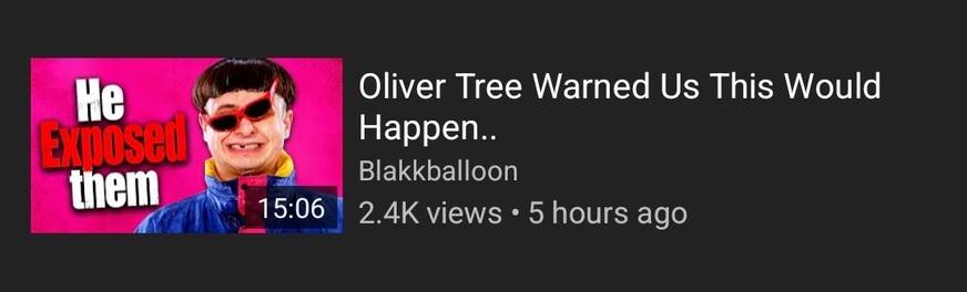 Oliver tree warned us this would happen