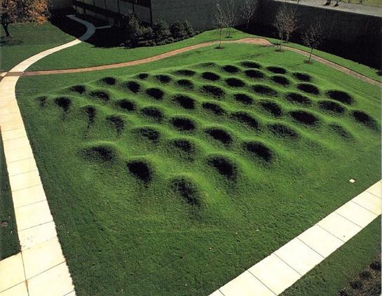 even lumps in neat grass