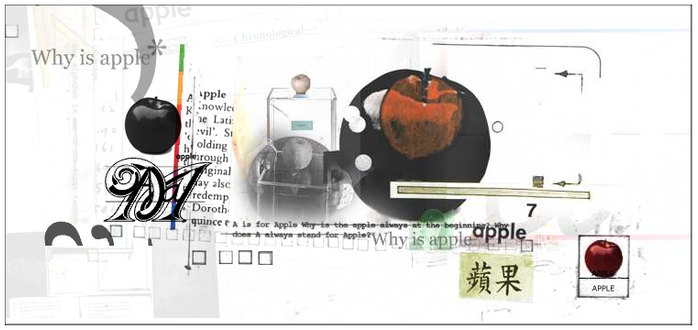 apple grunge collage