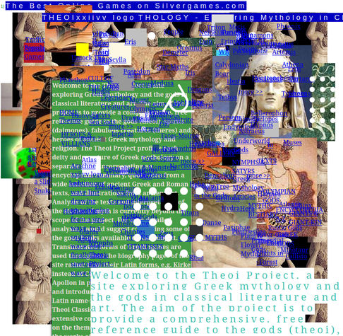 jumble of xxiivv.com, silvergames.com, and theoi.com