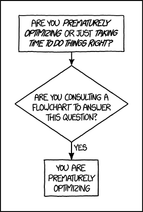Optimalization flowchart xkcd: what i forgot in my latest gentoo install