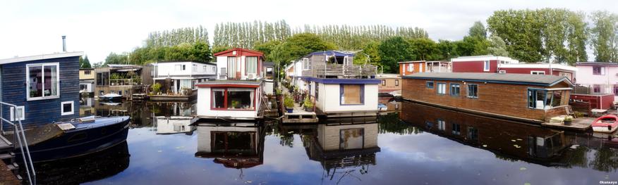 Amsterdam – IJsbaanpad - woonboten // barcos viviendas // houseboats