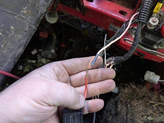 The positive wire is no longer connected to the inline fuse terminal
