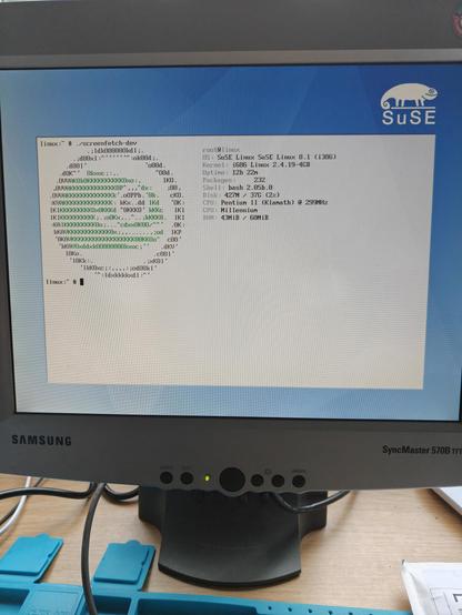 Screenfetch of SuSE Linux 8.1