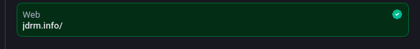 Se ve el check verde que verifica que mi cuenta en mastodon corresponde con mi página web