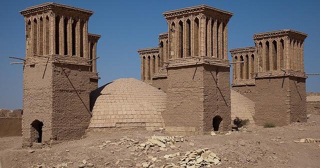 Windcatcher at an آب انبار "ab anbar" (water cellar) in Iran
