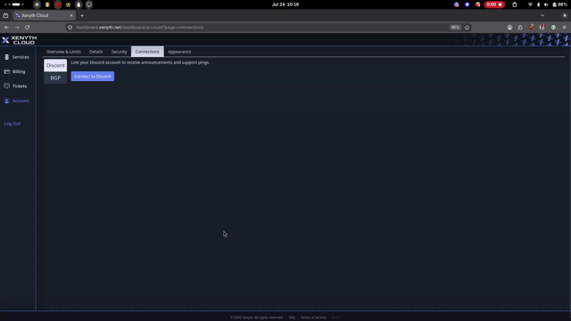 Screencast of xenyth.net account appearance settings. As the Whimsey slider is set to maximum, FPS-game style hit markers appear under each mouse click, with colourful text appearing when clickable UI elements are selected.