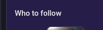 New "who to follow" feature.