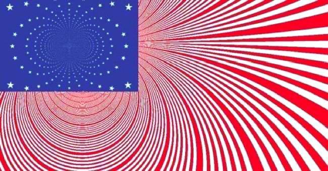 warping american flag