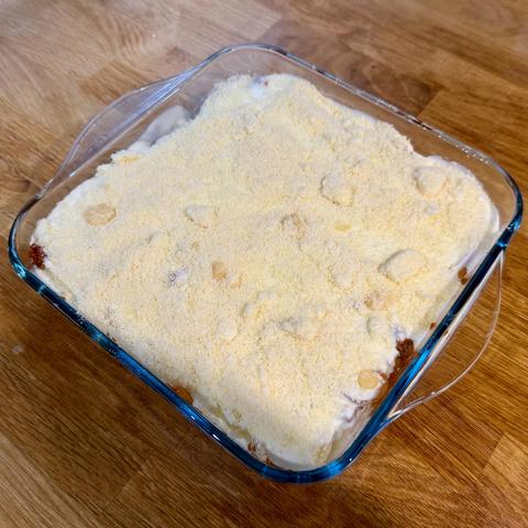 And finally a layer of bechamel and copious amount of grated parmesan