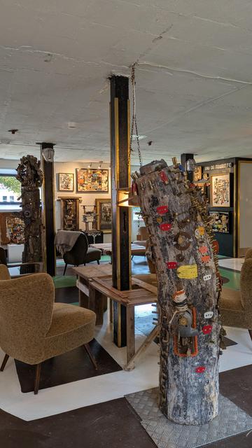 Foto af gæstrummet på Vavasgaard, kunstgalleri og spisested