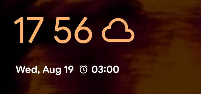Showing an alarm at 03:00