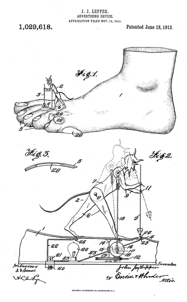 mechanical devil on foot