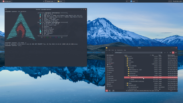 Scrot of openBox on ArchLabs, 02-2022