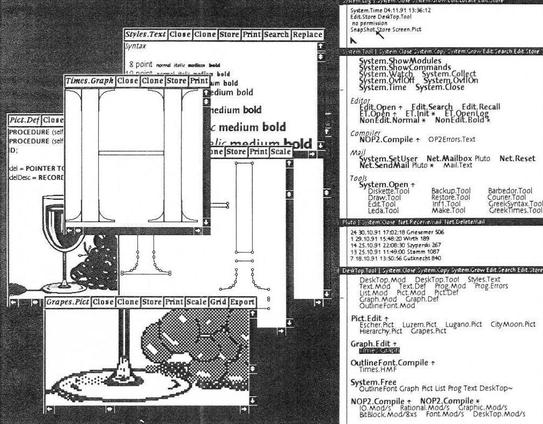 i don't remember the name of this specific old operating system you can kill me now. monochrome font work and wine