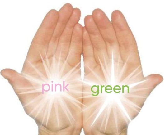 pink and green