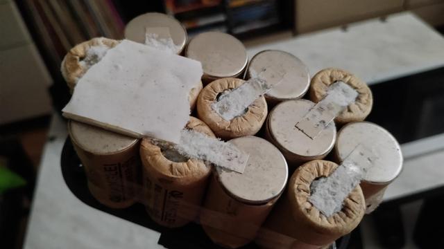 Corroded batteries from hand drill