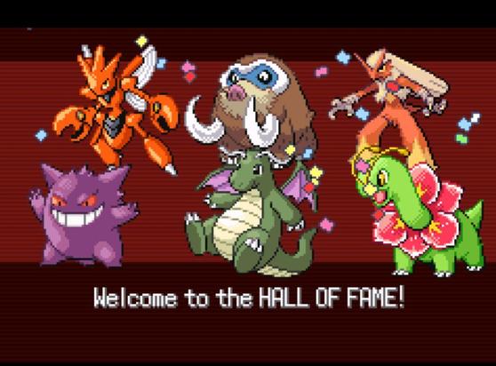 Screenshot from the Hall of Fame after beating Red in the Heart & Soul rom hack

Edward / Scissor