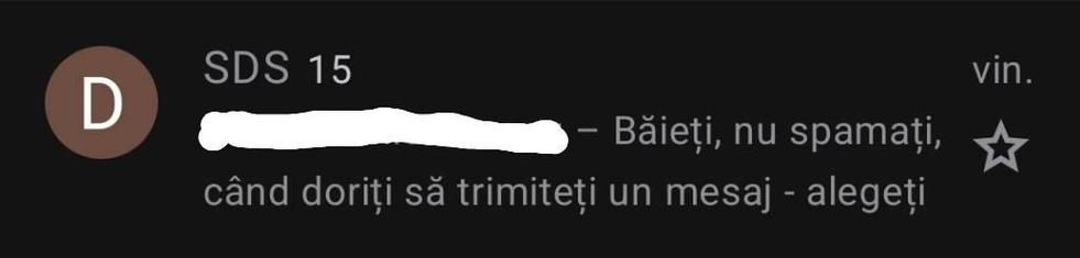 A email mesage from outlook, with 15 responses attachted to it, the text says: "Boys, dont spam when you want to send a message"