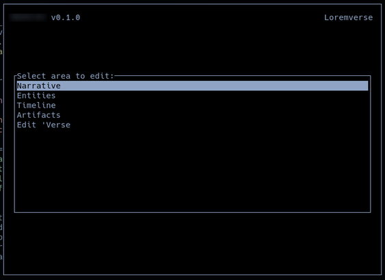 Select area to edit:
Narrative
Entities
Timeline
Artifacts
Edit 'Verse