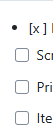 Ein fehlerhaft angekreuztes Markdown-Kästchen. Dadurch ist die Visualisierung kaputt
